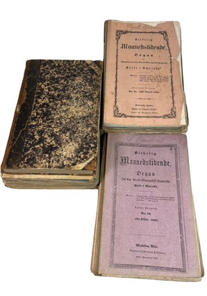 Item #93118 Kirkelig Maanedstidende. About 100 issues dated between 1862 and 1873. Norwegian...