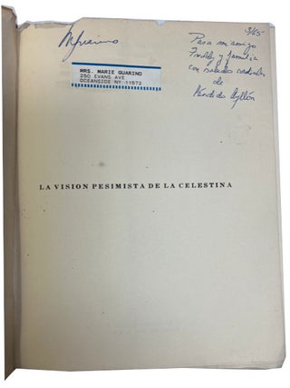 La Vision Pesimista de la Celestina