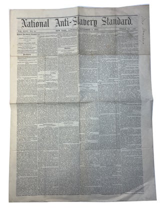 Item #93221 National Anti-Slavery Standard, Vol. XXVI, No. 18, (Saturday, September 9, 1865)....
