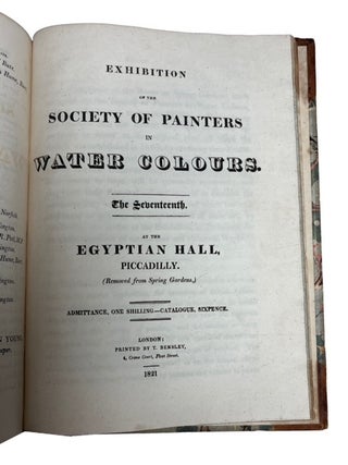 Five British Art Exibition Catalogs from 1821 bound together in one volume