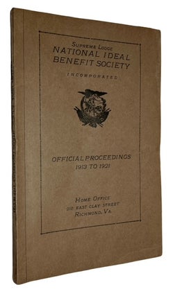 Item #93538 Supreme Lodge National Ideal Benefit Society Incorporated minutes of the following...