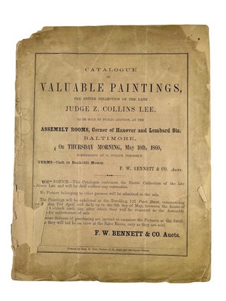 Item #93796 Catalogue of Valuable Paintings, the Entire Collection of the Late Judge Z. Collins...