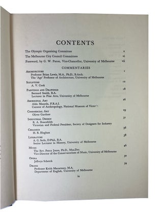 The Arts Festival of the Olympic Games Melbourne: A Guide to the Exhibitions with Introductory Commentaries on the Arts in Australia