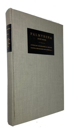 Item #94021 Palmyrena: A Topographical Itinerary. Alois Musil