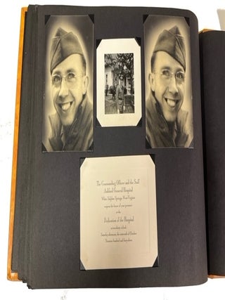American Transportation Corp Soldier's WWII Album including time in 1943 assigned to Ashford General Hospital at White Sulphur Springs, West Virginia and time in Belgium in 1944