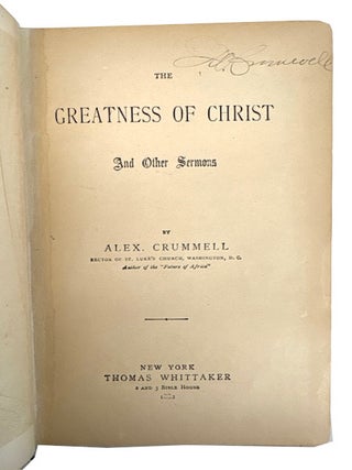 The Greatness of Christ and Other Sermons.