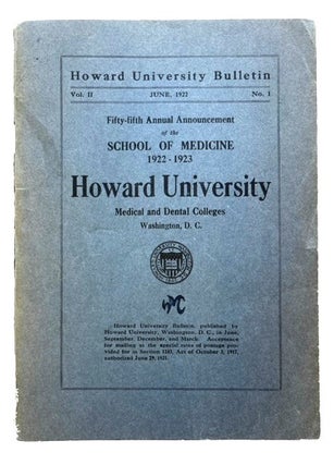 Item #94511 Howard University Bulletin. Vol. 2, No. 1 (June 1922): Fifty-fifth Annual...