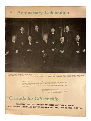 Item #94535 5th Anniversary Celebration, Crusade for Citizenship Tuskegee Civic Association,...