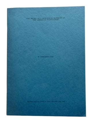 Item #94545 The Negro as a Biological Element in the American Population. Montague Cobb, illiam