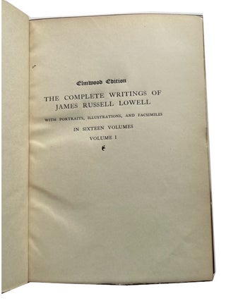 The Complete Writings of James Russell Lowell