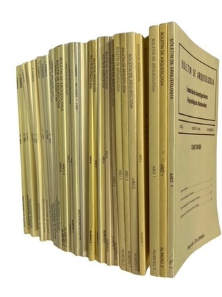 Item #94604 Boletin De Arqueologia. First 41 issues -- Vol. 1, No, 1 (Enero 1986) thru Volume 14,...