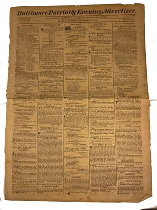 Item #94617 Baltimore Patriots & Evening Advertiser, Vol. IV, No. 124 (Tuesday Evening, December...