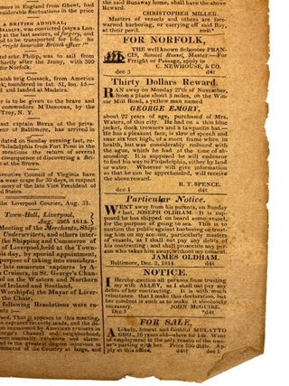 Baltimore Patriots & Evening Advertiser, Vol. IV, No. 124 (Tuesday Evening, December 6, 1814)