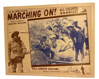 Item #94618 Lobby Card for Marching On, 1 1943 film which had an African American cast and was...