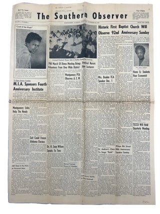 Item #94892 The Southern Observer, Vol. 2, No, 6, (November 28, 1959). J. R. Otis, and publisher
