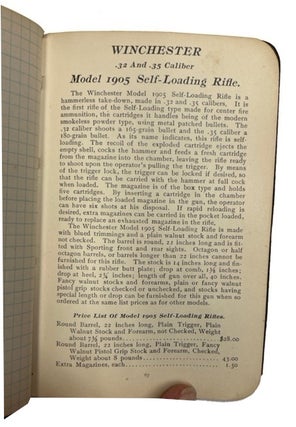Price List of Ammunition, Repeating Rifles, Single Shot Rfles, and Shotguns, Manufactured by the Winchester Repeating Arms Co.: No 72 October 1905