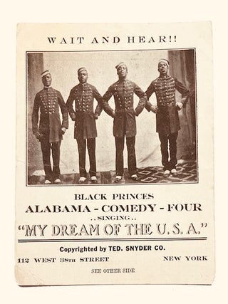 Item #95185 Wait and Hear!! Black Prince's Alabama Comedy Four Singing "My Dream of the U.S.A