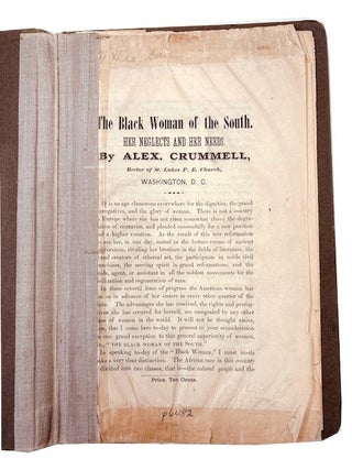 Item #95379 The Black Woman of the South: Her Neglects and Her Needs. [Caption title}. Alexander...