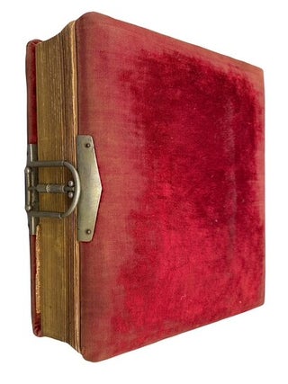 Item #95582 Red Padded Late 19th Century album of African American Interest. Contains about 15...