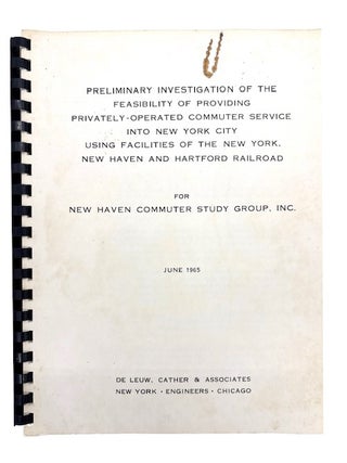 Item #95905 Preliminary Investigation of the Feasibility of Providing Privately-Operated Commuter...