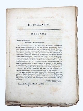 Item #95988 To the Senate and House of Representatives: I herewith transmit to the honorable...