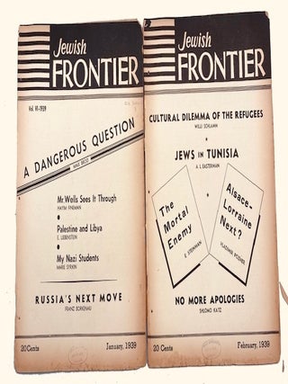 Jewish Frontier. 11 monthly issues: Vol. VI, Nos. 1-11 (January-November, 1939)