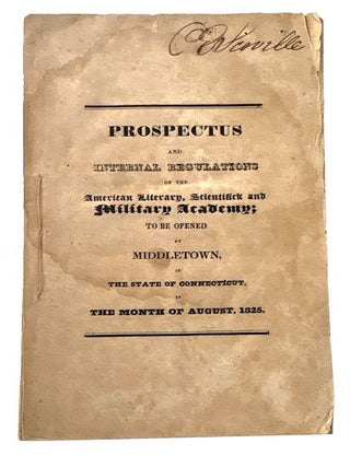 Item #96156 Prospectus and Internal Regulations of the American Literary, Scientifick and...