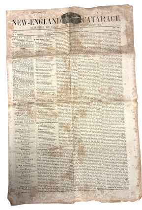 Item #96398 New-England Cataract , Berkshire, Franklin and Hampshire Washingtonian, Vol. I, No....
